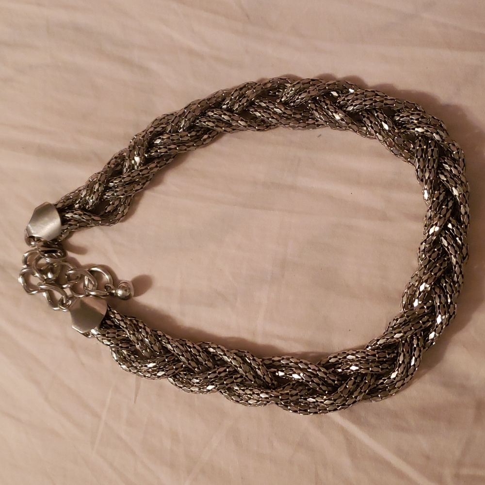 Silver braided chain